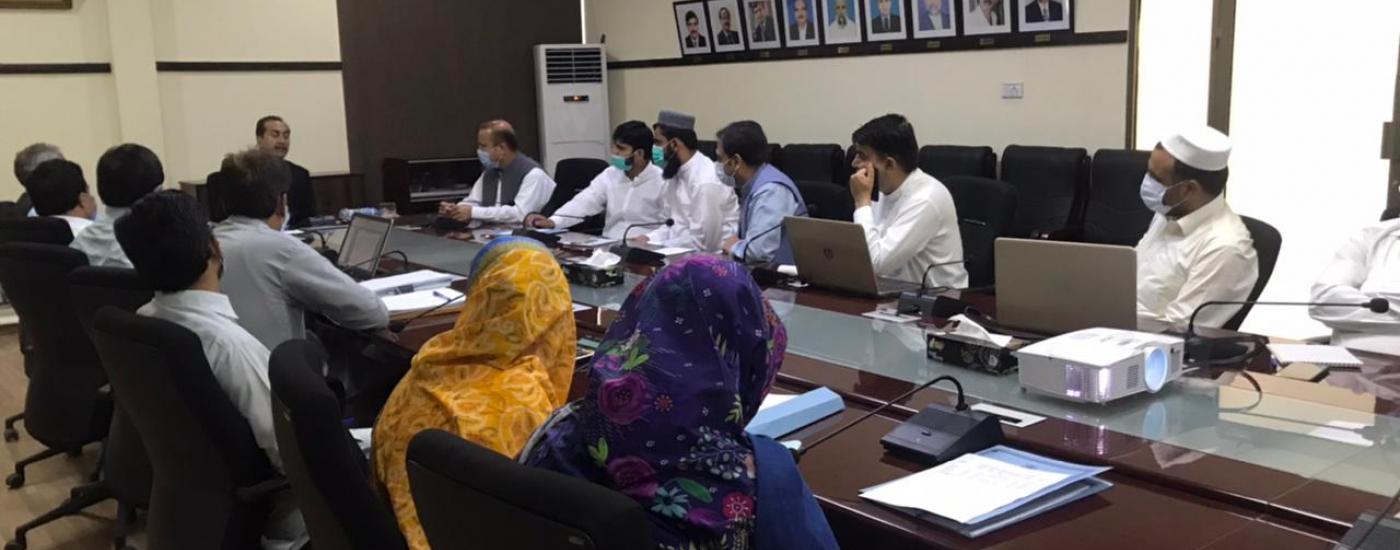 PTB officers briefing about office activities to Chairman Capt (Retd) Munir Azam 